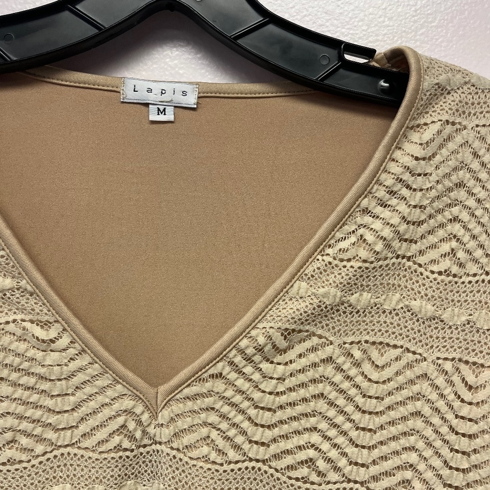 Lapis Tan Patterned Top - Picture 2 of 3